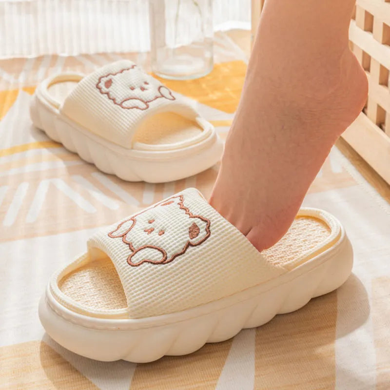 Kawaii 'Lovely Bear' Platform Slippers