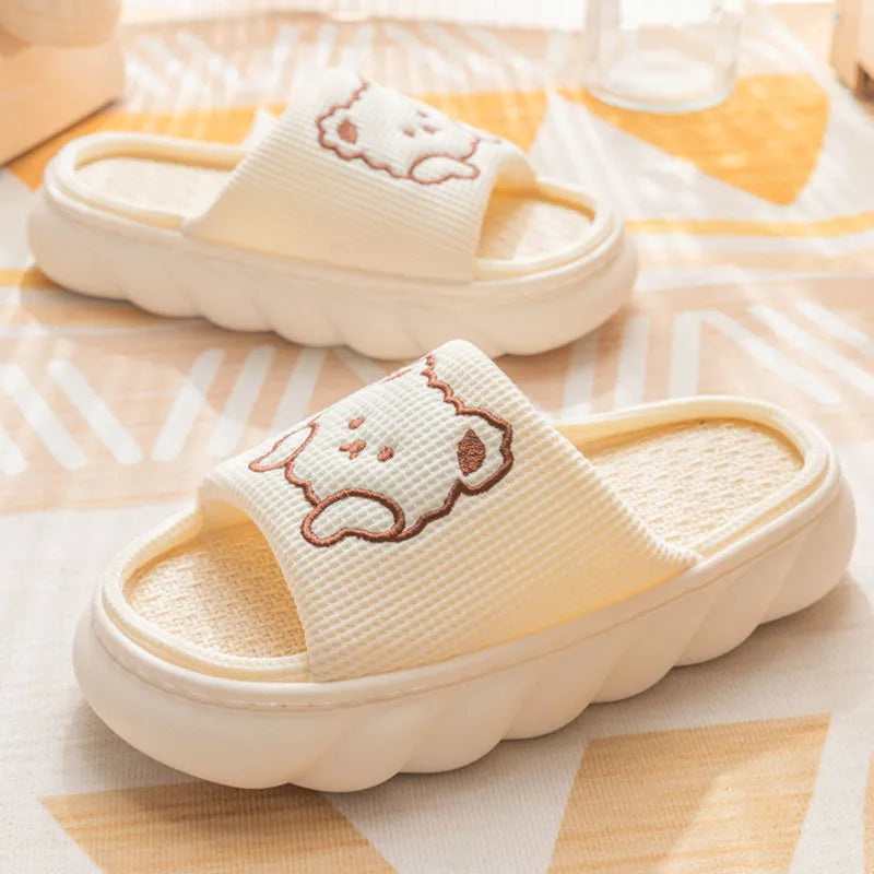 Kawaii 'Lovely Bear' Platform Slippers