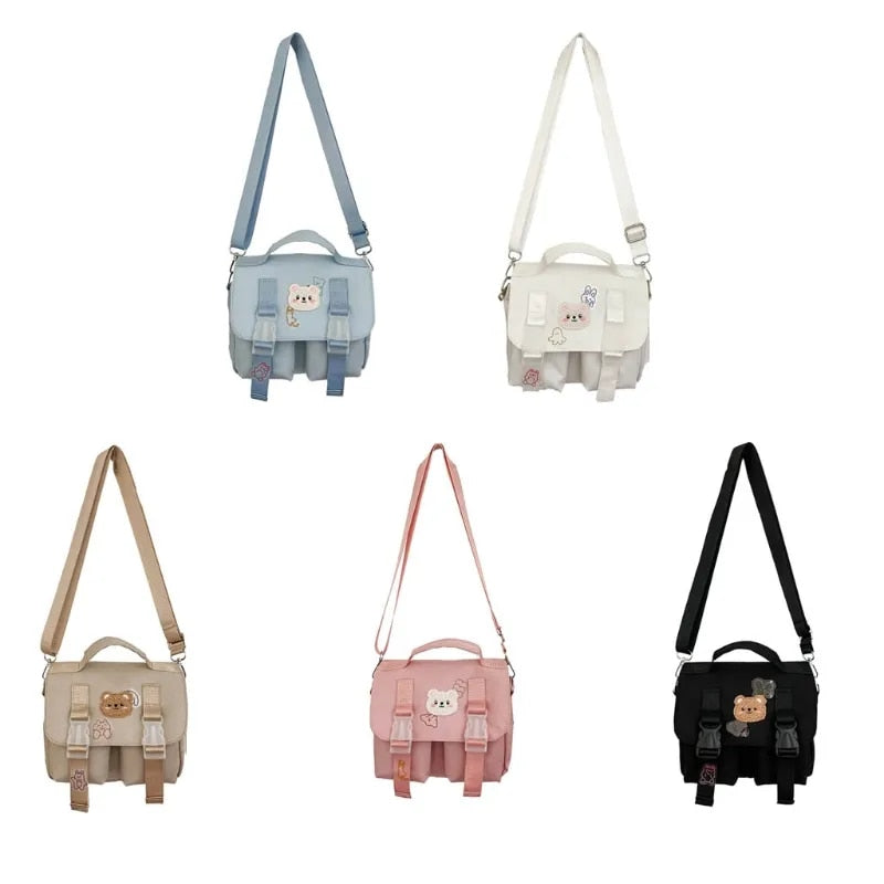 Hand-sewn Kawaii Printed Canvas Jute / Tote Bag