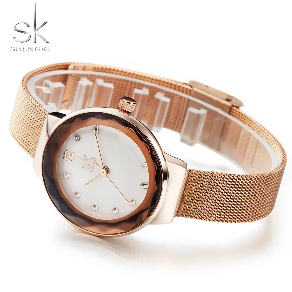 Relogio Feminino Shengke 2022 Japanese Quartz Wristwatch