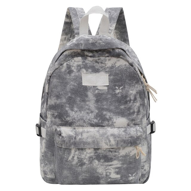 Kawaii Harajuku Tie- Dye Girl's Multi-Pockets Backpack