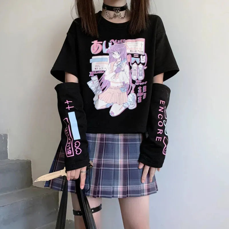 Harajuku Kawaii Japanese Streetwear E-Girl Summer Top T-Shirt