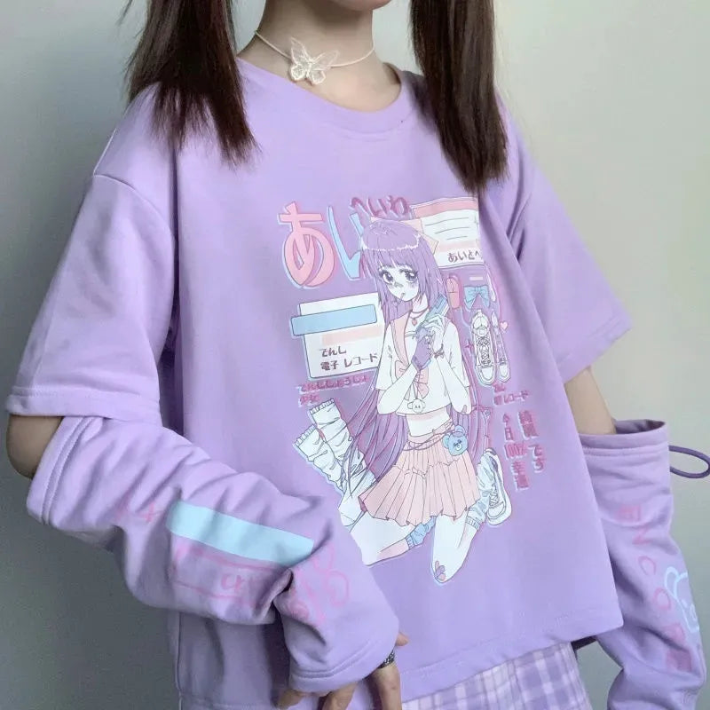 Harajuku Kawaii Japanese Streetwear E-Girl Summer Top T-Shirt