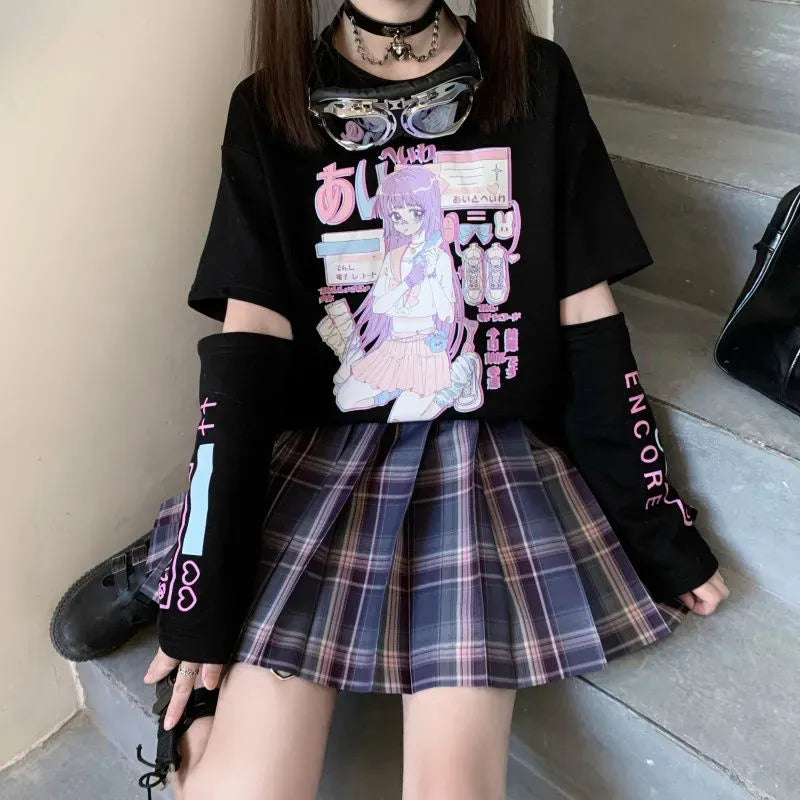 Harajuku Kawaii Japanese Streetwear E-Girl Summer Top T-Shirt