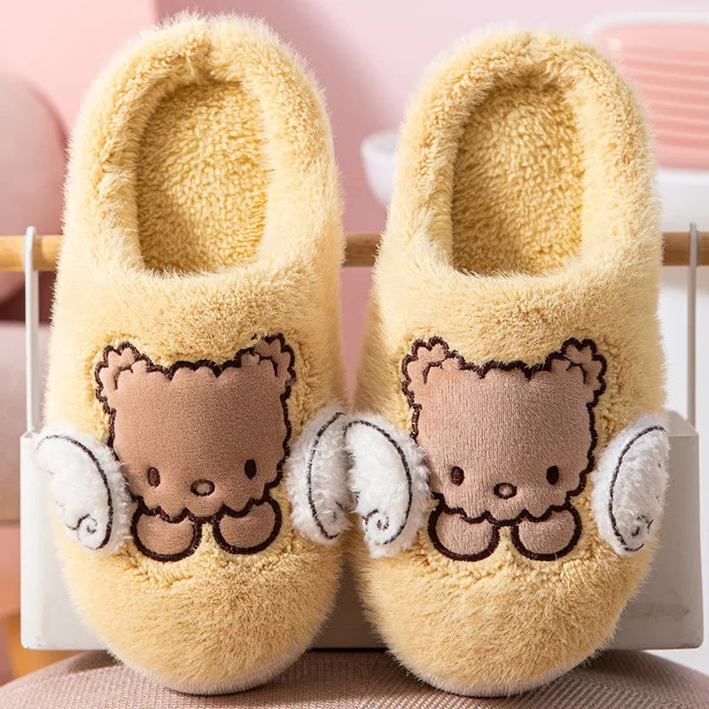 Kawaii Winter Cute Angel Bear Slippers