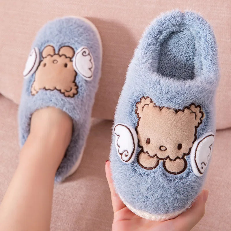 Kawaii Winter Cute Angel Bear Slippers