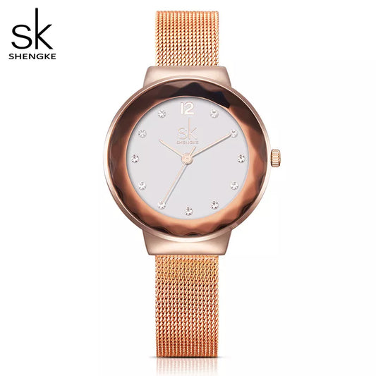 Relogio Feminino Shengke 2022 Japanese Quartz Wristwatch