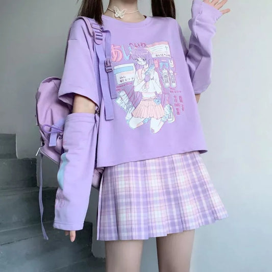 Harajuku Kawaii Japanese Streetwear E-Girl Summer Top T-Shirt